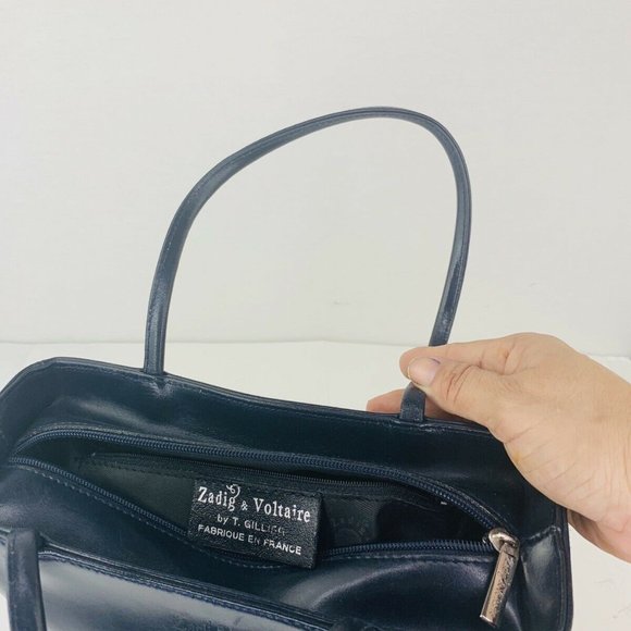 Authentic Zadig & Voltaire By T Gillier Boxy Leather Bag Vintage square Satchel - Picture 9 of 14